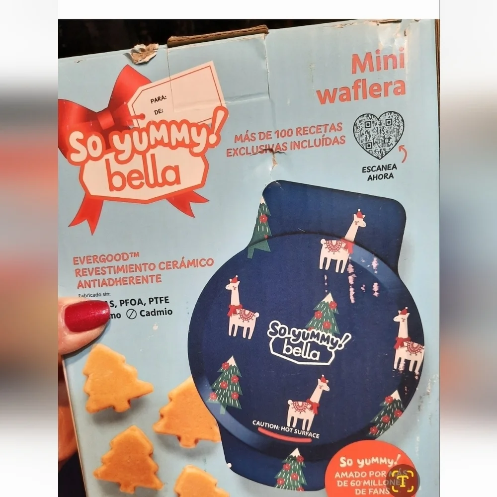 New In Box So Yummy Bella Mini Waffle Maker